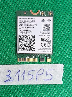 Prvotna HP 851594-001 8265NGW brezžična kartica za prenosnike 15-BL 15-BL112DX (CB77) - rabljeno