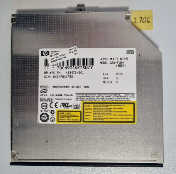 Prvovrstni HP CDRW DVDRW optični pogon 416184-8C0 443904-001 413700-001 TS-L632 AD-7560A - rabljeno