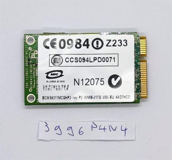Prvotna brezžična kartica HP Compaq za prenosnike 6510b, 6515b, 2210b, 2510p, 6520s, 2710p, 6720s, 6820s, 6910p. - rabljeno