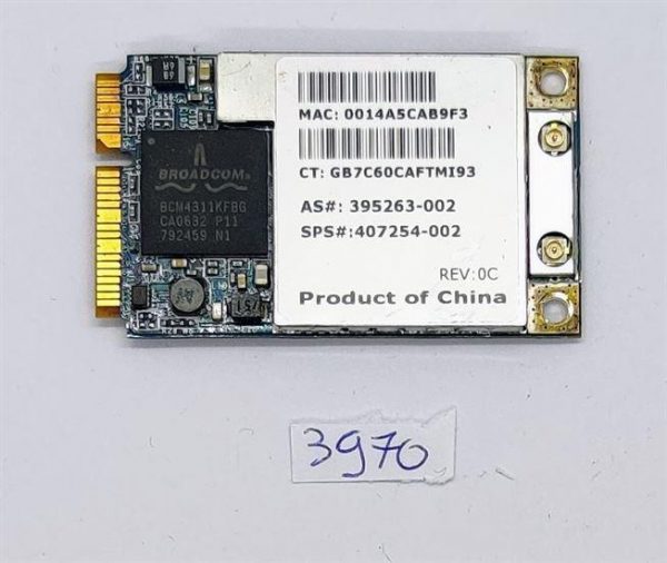 Pristni HP DV6000 DV6500 DV6700 416377-002 395263-002 Brezžična WiFi modulna kartica - rabljeno