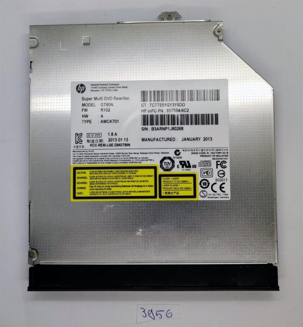 Pravi HP GT80N Super Multi DVD pisalnik DVD+R DL Slimline S05JHN 460510-800 657958-001 - rabljeno