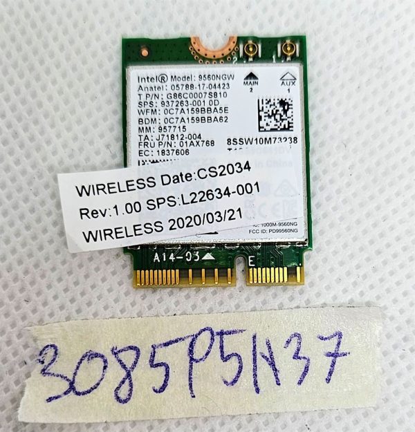 Prvotni HP Omen 15-DC Wi-Fi brezžična WLAN kartica L22634-001 del za prenosnik - rabljeno
