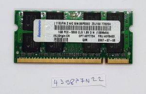 Pristna IBM 1GB DDR2-667MHz PC2-5300 non-ECC brez predpomnilnika CL5 200-Pin SoDimm dvojni rang pomnilniški modul 36P3362 - rabljeno