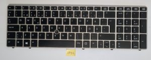 Prvotna švedska QWERTY tipkovnica za prenosnik HP 8560p 8570p - Del #701986-B71 9Z.N6GUF.KOW - rabljeno