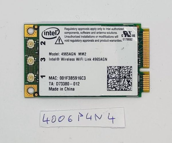 Prava brezžična kartica 4965AGN brezžična Wifi WLAN kartica ASUS A7S - rabljeno