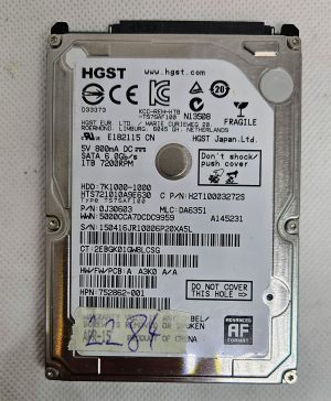 HGST 2.5 1TB trdi disk HTS721010A9E630 097DYV 0J30643 H2T10003272S 7K1000-1000 - Zanesljiva rešitev za shranjevanje! - rabljeno