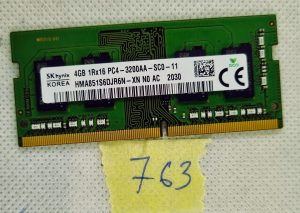 HMA851S6DJR6N-XN HYNIX SPOMINSKA ENOTA ZA PRENOSNI RAČUNALNIK - 4GB 1RX16 PC4-3200AA-SC0-11 - rabljeno