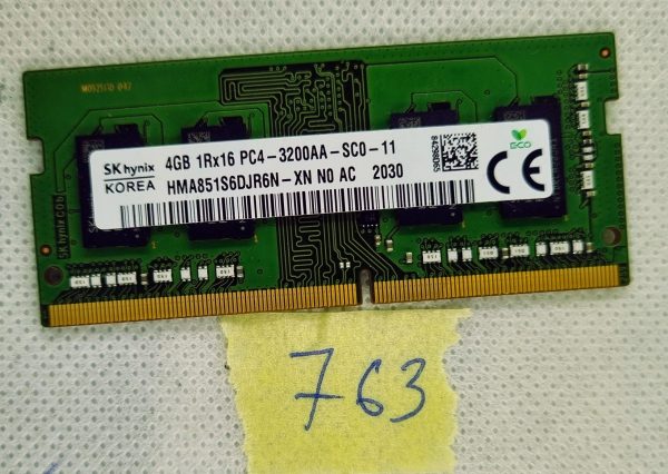 HMA851S6DJR6N-XN HYNIX SPOMINSKA ENOTA ZA PRENOSNI RAČUNALNIK - 4GB 1RX16 PC4-3200AA-SC0-11 - rabljeno
