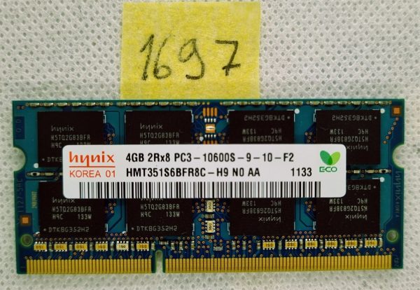 HMT351S6BFR8C-H9 PRAVO HYNIX PRIBORNO SPOMIN 4GB PC3-10600S DDR3 SODIMM HP RAM - rabljeno