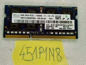 SK Hynix 8GB HMT41GS6BFR8A-PB SODIMM DDR3 SDRAM RAM PC3L 12800S prenosni ra?unalnik 693374-001 - rabljeno