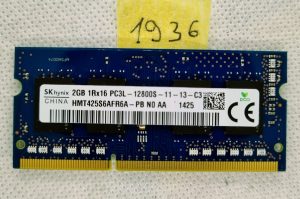 HMT425S6AFR6A-PB HYNIX 2GB PC3L-12800S-11-13-C3 DDR3L prenosni RAM pomnilniški modul - rabljeno