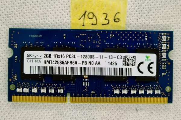 HMT425S6AFR6A-PB HYNIX 2GB PC3L-12800S-11-13-C3 DDR3L prenosni RAM pomnilniški modul - rabljeno