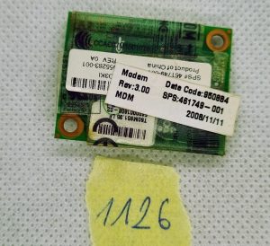 HP 461749-001 Compaq prenosnik Agere Modem D40 kartični adapter Nic plošča - rabljeno