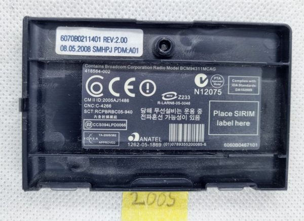 Pokrov Wifi WLAN za HP Compaq 6730s 6070B0211401 - Originalna nadomestna dela - rabljeno - Image 2