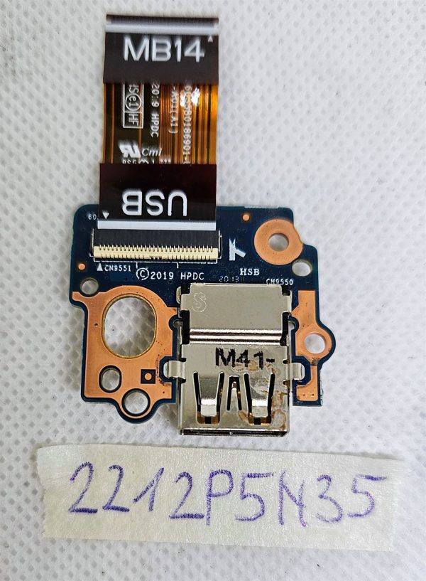 "USB majhna plošča z ravnim kablom za HP EliteBook 840 G5, 745 - Originalni nadomestni del (6050A2925701)" - rabljeno