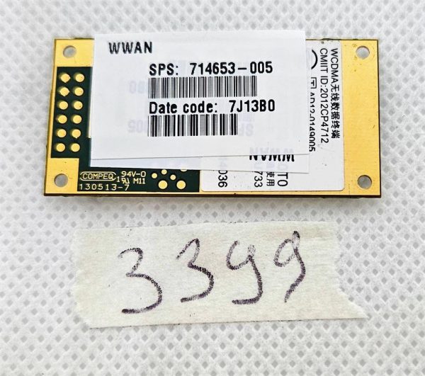 HP ElitePad 900 G1 WWAN HSPA+ MU733 Kartica 714653-005 - Pristen modul za mobilni širokopasovni dostop - rabljeno