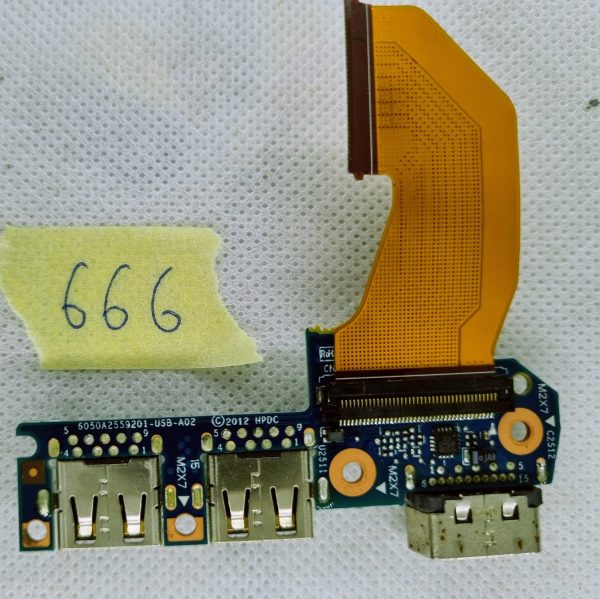 HP Elitebook 840 G1 USB VGA plošča in fleksibilni kabel 6050A2559201 - rabljeno
