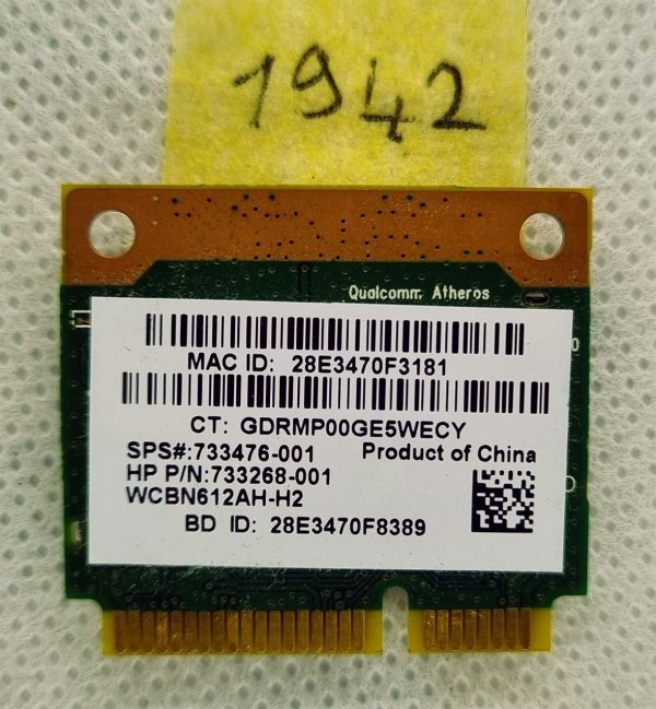 HP Pavilion 13 13-b000no WLAN Mappa Wifi Kartica 733476-001 - Originalna zamenjava - rabljeno