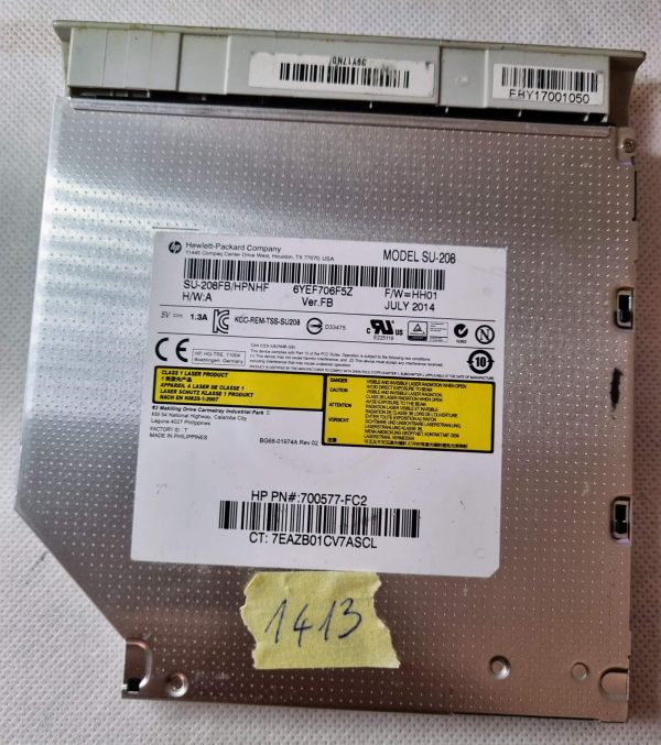 HP SU-208 SATA DVD RW Ultra Slim 9,7 mm pogon 700577-FC2 - rabljeno