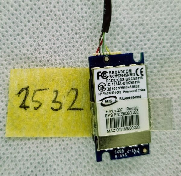 Modul Bluetooth za HP Pavilion Hdx9300, vključno z 3393-002 - Originalni rezervni del - rabljeno