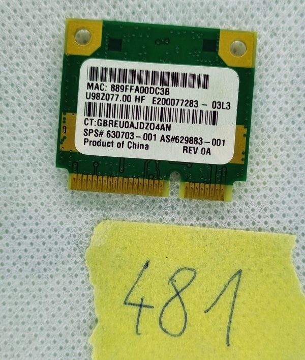 Originalna brezžična PCI Wifi WLAN kartica HP Pavilion g6 2250sa 690980 629883-001 RT5390 - rabljeno - Image 2