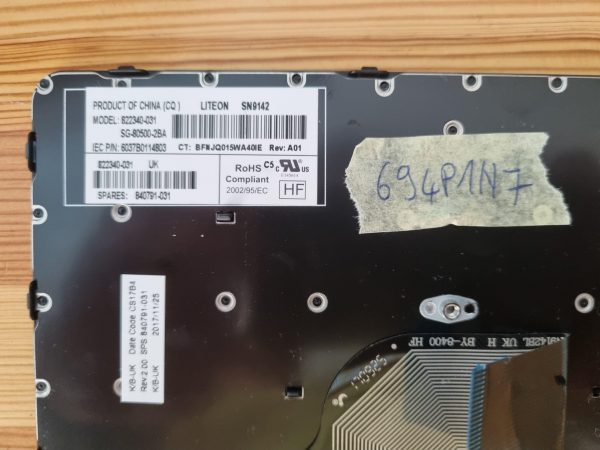 HP ProBook 640 645 G2 G3 840791-031 angleška tipkovnica UK - rabljeno - Image 3