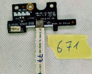 HP ZBook 15 G2 plošča za vklop z kablom LS-9241P - rabljeno
