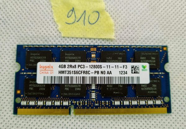 HYNIX 1X4GB 4GB HMT351S6CFR8C DDR3 4GB 2Rx8 PC3 12800S prenosni računalnik RAM pomnilnik - rabljeno