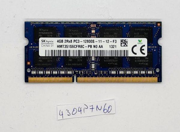 HYNIX 1X4GB 4GB HMT351S6CFR8C-H9 DDR3 4GB 2Rx8 PC3 10600S prenosni računalnik RAM pomnilnik - rabljeno