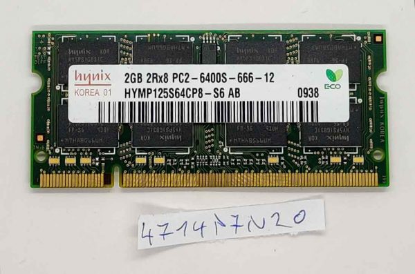 HYNIX 2GB PC2-6400S 2Rx8 Pomnilnik HYMP125S64CP8 - rabljeno