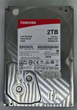 Trdi disk Toshiba PC E300 HDWA120UZSVA 2TB 5.7K 64MB SATA III 3.5'' - hdwa120 - rabljeno