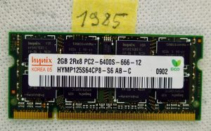 Hynix 2GB PC2-6400S DDR2-800MHz prenosniški pomnilnik DIMM HYMP125S64CP8-S6 - Povečajte hitrost svojega prenosnika! - rabljeno