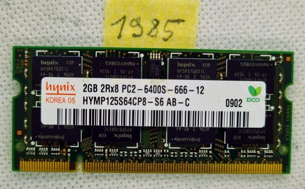 Hynix 2GB PC2-6400S DDR2-800MHz prenosniški pomnilnik DIMM HYMP125S64CP8-S6 - Povečajte hitrost svojega prenosnika! - rabljeno