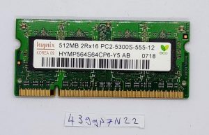 Hynix 512MB 2Rx16 PC2-5300-555-12 RAM prenosniški pomnilniški modul - rabljeno