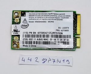 IBM Intel WM3945ABG MOW1 WiFi kartica 42T0853-L10 802.11 abg Brezžično - rabljeno