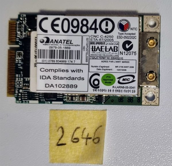 IBM odklenjena MC8775 WWAN kartica X61 T61 R61 Z60 42T0931 42T0883 42T0823 deli za prenosnike - rabljeno - Image 2