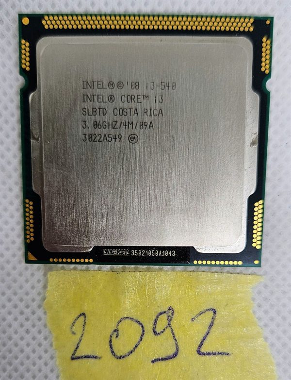 Intel Core i3 i3-540 SLBTD 3.06 GHz 1. generacije procesor, NEODPRTA CPU enota SAMO - rabljeno