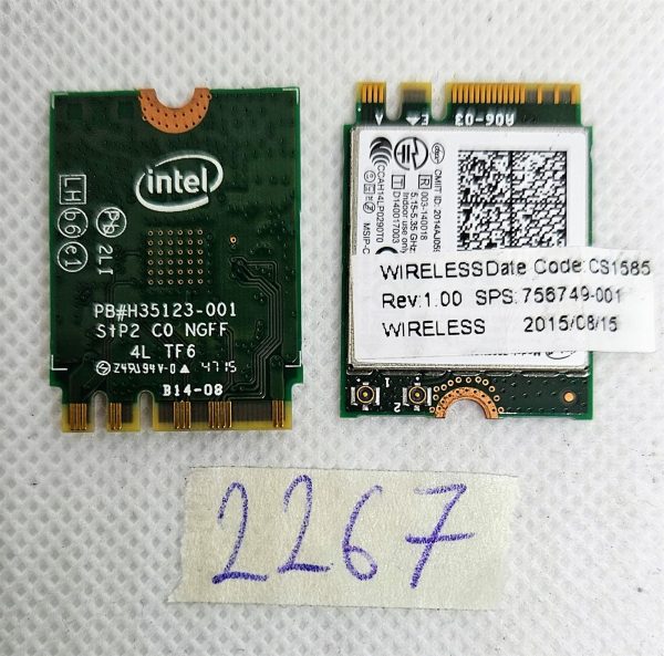Intel Dual Band Wireless-AC 7265NGW M.2 WiFi adapter kartica 756749-001 - Visokohitrostna brezžična povezljivost! - rabljeno