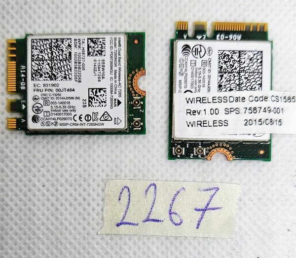 Intel Dual Band Wireless-AC 7265NGW M.2 WiFi adapter kartica 756749-001 - Visokohitrostna brezžična povezljivost! - rabljeno - Image 2