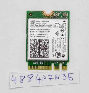 Intel Wireless-AC 7265 7265NGW Dvopasovna Wi-Fi + BT 4.0 kartica za Fujitsu U745 - rabljeno