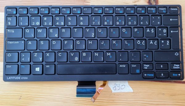 Tipkovnica UK Dell Latitude 12 5000 E5250 E7250 E7270 angleška 0D2C6M - rabljeno