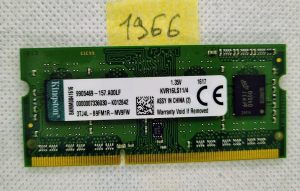 Kingston 4GB DDR3 prenosni računalnik spomina PC3-12800 KCP3L 16SS84 - Hitra nadgradnja RAM-a! - rabljeno