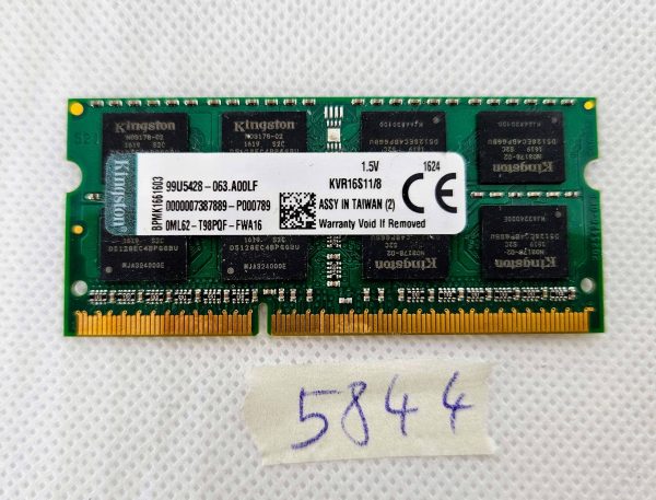 Kingston RAM 8GB SODIMM DDR3 2667MT prenosni računalnik spominski modul - model 99U5428-063.A00LF - rabljeno