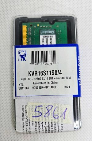 NOVO Kingston RAM 4GB DDR3 1600MHz PC3-12800 SODIMM CL11 RAM za prenosnike SR x8 - rabljeno