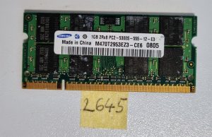PRENOSNI RAČUNALNIK SPOMIN 1GB 2Rx8 PC2-5300S-555-12-E3 M470T2953EZ3-CE6 0807 - rabljeno