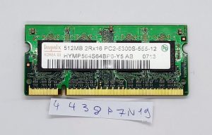 Laptop RAM 512MB 2RX16 PC2-5300S-555-12 - rabljeno