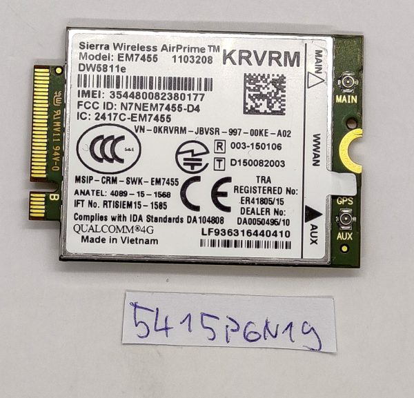 Latitude 7212 Rugged Extreme Airprime EM7455 DW5811E - rabljeno
