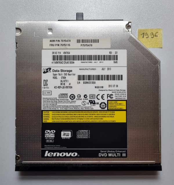 Lenovo THINKPAD L430 Original 12,7mm DVD pogon GT80N 04W1310 - Pravi nadomestek! - rabljeno