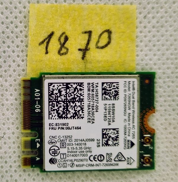 Lenovo 3. generacija WLAN WiFi kartica 00JT464 - Originalna zamenjava! - rabljeno - Image 2