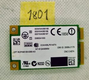 Lenovo THINKPAD X200 Intel 512AN_Mmw Wi-Fi zemljevid D080241003 - Pravi nadomestek - rabljeno